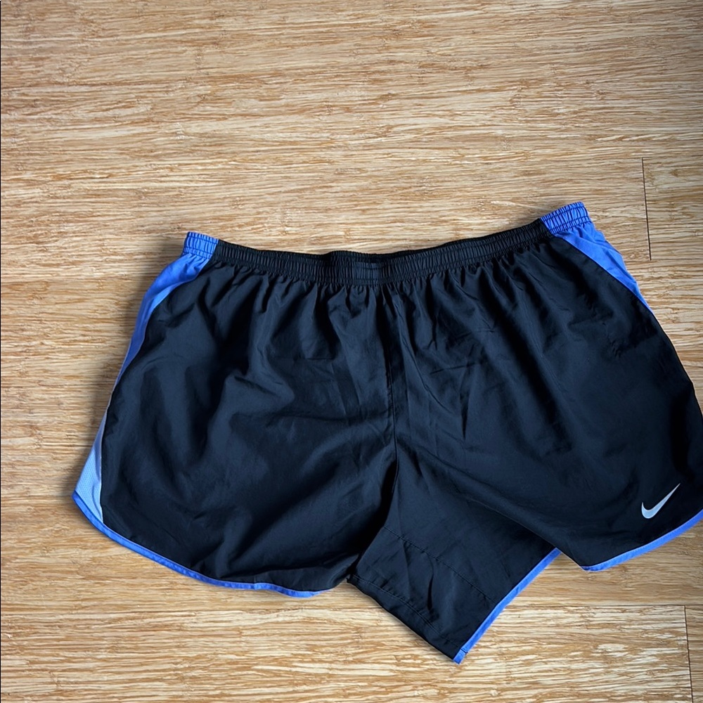 Nike Black Shorts with Blue Trim
